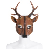 Masque intégral de cerf pour cosplay, accessoires de costume en mousse PU, pour Halloween, Noël, livraison rapide
