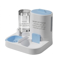 Distributeur automatique d'eau et de nourriture pour animaux de compagnie en plastique, grande capacité, non électrique, station d'alimentation pour chats