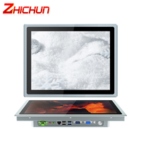 Win 10 Flush Moniteur à écran tactile mural PC Écran d'ordinateur VGA Application industrielle Bras de montage Moniteur à écran tactile