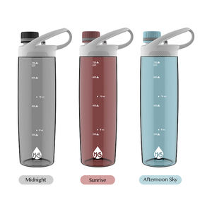 Nuovi fornitori alla moda bottiglia d'acqua in plastica trasparente a prova di perdita colorata grande portatile stampata di marca - Product Image 5