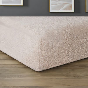 <strong>Teddy</strong> <strong>Fleece</strong> Plain Thermal Bed Linen Super Soft Cozy Super Soft Fitted <strong>Sheet</strong> Set 4pc Simple Style Flat Bed <strong>Sheet</strong> for Hotels - Product Image 3