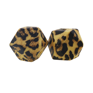 Venta al por mayor 2026: Mordedores de madera sin BPA para bebés, clips para chupetes, cuentas de silicona hexagonales geométricas de 11 mm, 13 mm y 17 mm para la dentición. - Product Image 5
