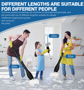 Vadrouille électrique sans fil avec double tête de brosse et réservoir d'eau pour vadrouille pour le nettoyage des carreaux de salle de bain - Product Image 6