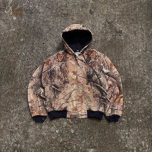 कस्टम पुरुषों के 100% कपास ज़िप-अप हुडी डिजिटल डीटग मुद्रित छलावरण पैटर्न सुपर शिकार कैमोफ्लैज बुनाई जिपर - Product Image 1