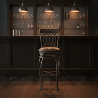 Tabouret de bar pivotant de luxe personnalisé avec siège rembourré rond, chaise de salle à manger, chaise de cuisine, chaise de pub