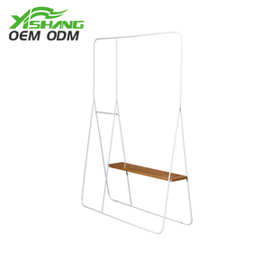 Estante <span class=keywords><strong>de</strong></span> madera y Metal para exhibir <span class=keywords><strong>ropa</strong></span> <span class=keywords><strong>de</strong></span> niños, piso blanco, tienda <span class=keywords><strong>de</strong></span> nuevo diseño - Product Image 3