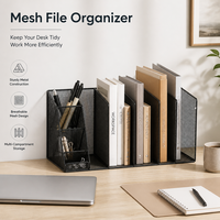 Organisateur de documents en métal, support de rangement de bureau multi-niveaux pour le rangement des manuels scolaires sur le bureau des étudiants