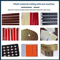 Machine de découpe laser entièrement automatique pour gravure de papier/ribbons en nylon, découpe multi-formes de rubans cadeaux en queue d'hirondelle, découpe sans frais graphiques 1