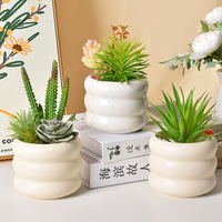 Pot de fleurs en céramique style nordique couleur crème, décoration créative haut de gamme pour la maison, idéal pour les orchidées Phalaenopsis et les plantes vertes