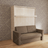 Illusion Murphy Cadre de lit escamotable moderne en acier avec mur Accessoire vertical rabattable Style canapé confortable