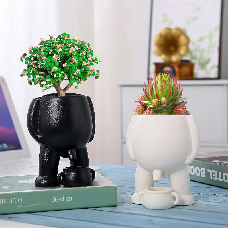 Piss Pot Planter - Novelty Peeing Planter Pot Funny Vase