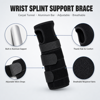 Attelle de poignet |   Support de compression pour le syndrome du canal carpien |   Stabilisateur de barre en aluminium |   Protège-poignet médical réglable en velcro OEM/ODM