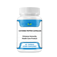 Capsules de poivre de Cayenne de marque privée Capsules d'extrait de poivre de Cayenne de soutien aux herbes végétaliennes