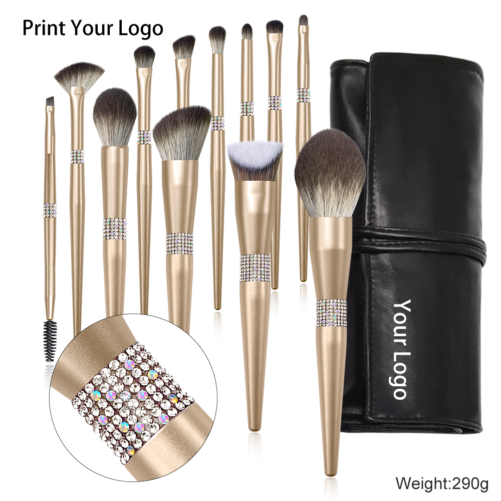 Faire youyour logo brosse avec rouleau Pu bagr logo 10pcs brosse