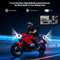 Écran Moto Portable à Dégagement Rapide 5,5 Pouces CarPlay Sans Fil Android Auto Écran Caméra 1080P Navigation GPS avec BSD