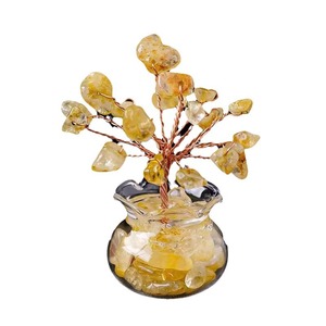 <b>Crystal</b> <b>Tree</b> Mini Vase Handmade Decor Home Car Ornament Natural Stone Pebble Money <b>Tree</b> Gift - Product Image 5