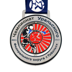 Medalla de Metal de Lujo con Borde Tallado en Diamante, Aleación de Zinc, Electrochapada, Impresión UV, Temática Deportiva, Campeonato de Boxeo, Personalizada - Product Image 4