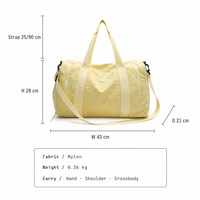 Sac de sport compact DICHOS en nylon avec fermeture éclair, résistant à l'eau, pour le transport à la main ou à l'épaule, sac de voyage portable et réglable