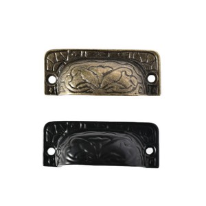Zinc Alloy Oval Drawer Handle <b>Black</b> Bronze Chinese Style Antique Durable Cabinet Pull - Product Image 5