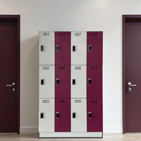Casier de rangement en stratifié phénolique HPL assemblé avec serrure électronique et à combinaison pour le stockage des affaires des patients et des étudiants