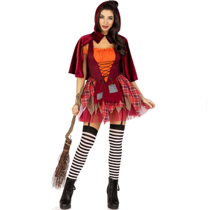Disfraz <span class=keywords><strong>de</strong></span> Bruja Caperuza Roja <span class=keywords><strong>de</strong></span> Alta Calidad <span class=keywords><strong>para</strong></span> Halloween, Capa <span class=keywords><strong>de</strong></span> Cosplay <span class=keywords><strong>para</strong></span> Halloween - Product Image 1