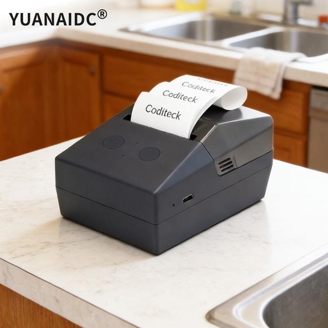 Mini 58mm Portable Clear Receipt Thermal Mobile Label Barcode Dot matrix Sticker Bill Pos Imprimante Impresora Invoice Printer
