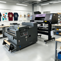 Nouvelle imprimante DTF semi-automatique économique Versijet à double tête pour transfert thermique sur film, idéale pour les petites entreprises de vêtements et t-shirts