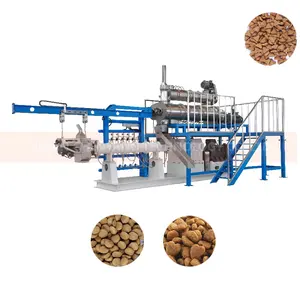 Automatic Twin Screw Extruder Dog Pet Food Making Machine Production Line