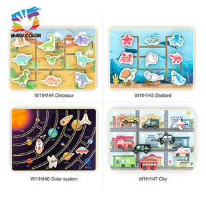 2025 Montessori en bois <span class=keywords><strong>dinosaure</strong></span> labyrinthe-jouet éducatif de motricité fine pour les tout-petits avec Puzzle Challenge W11H144 - Product Image 4