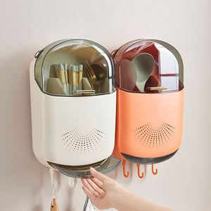 Multifunctional Tableware <b>Storage</b> Plastic Large Capacity Chopsticks <b>Storage</b> Box <b>Wall</b> <b>Hanging</b> Kitchen Chopsticks Holder - Product Image 3