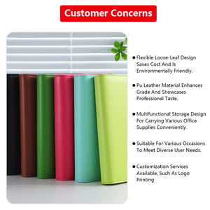 Organiseur/Agenda en cuir A5 6 anneaux métalliques, couverture rigide en cuir PU, six trous, avec porte-cartes, cadeau économique, classeur <span class=keywords><strong>personnel</strong></span> - Product Image 6