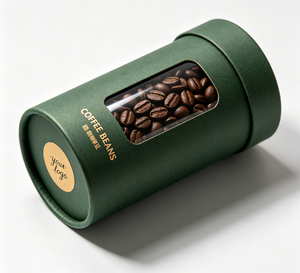 บรรจุภัณฑ์กาแฟแบบย่อยสลายได้ทางชีวภาพเกรดอาหาร OEM สำหรับเมล็ดกาแฟ บรรจุในหลอดกระดาษพร้อมหน้าต่างมองเห็นได้ บรรจุภัณฑ์กล่องกระดาษหรูหราเป็นมิตรกับสิ่งแวดล้อม - Product Image 5