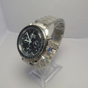 Men's Super Quality Luminous Feature Stainless Steel Band 18mm Wide Black VK63 Automatic <b>Mechanical</b> Fancy <b>Watch</b> - Product Image 2