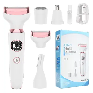 4-in-1 Women's Full Body Hair & Eyebrow Shaver Set Multi-Functional Private Area Epilator for Household Use