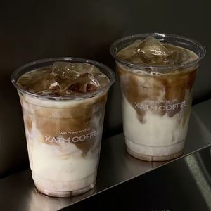 ถ้วยกาแฟเย็นแบบใสขนาด12/16/24ออนซ์ถ้วยเครื่องดื่มแบบใช้แล้วทิ้งขนาด98มม. สำหรับชาและเครื่องดื่มร้านกาแฟ - Product Image 1