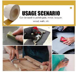 SATC <span class=keywords><strong>Hook</strong></span> <span class=keywords><strong>Loop</strong></span> Gold Schleifpapier rolle <span class=keywords><strong>2</strong></span>-<span class=keywords><strong>3</strong></span>/4 "X 20 Yard Aluminium oxid Schleif scheiben Schleif platten - Product Image 5