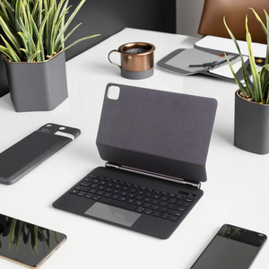 Clavier magique pour <span class=keywords><strong>iPad</strong></span> <span class=keywords><strong>Pro</strong></span> <span class=keywords><strong>11</strong></span> <span class=keywords><strong>pouces</strong></span> certifié ROHS, avec interface USB Type-C, rétroéclairage 7 couleurs, compatible avec <span class=keywords><strong>iPad</strong></span> Air 10.9 et <span class=keywords><strong>11</strong></span> - Product Image 2