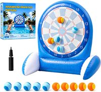 Cible de fléchettes gonflable étanche avec base remplissable, jeu aquatique extérieur pour enfants, jouet de jeu avec balles collantes