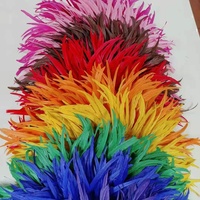 Plumes de coq enfilées multicolores Gallo De Pluma pour carnaval, plumes en vrac pour costumes, artisanat et décoration, prix usine, couleurs variées