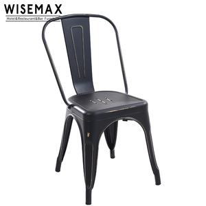 WISEMAX Mobilier de café design classique <span class=keywords><strong>Chaise</strong></span> de restaurant industrielle <span class=keywords><strong>Chaise</strong></span> de salle à manger vintage en <span class=keywords><strong>métal</strong></span> avec siège en <span class=keywords><strong>bois</strong></span> <span class=keywords><strong>Chaise</strong></span> de bistro - Product Image 5