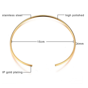 Collar de Gargantilla de Acero Inoxidable Chapado en Oro para Mujer, Joyería Moderna y Elegante Imprescindible - Product Image 2