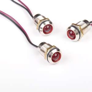 ไฟแสดงสถานะ<span class=keywords><strong>12</strong></span>มม. 0-220VAC/DC LED ไฟแสดงสถานะโลหะพร้อมสายตะกั่วยาว200มม. - Product Image 3