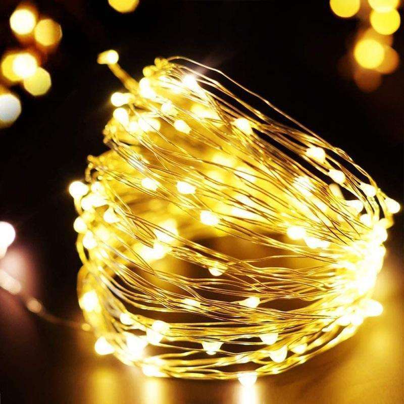 Multifunctional LED Warm White String Lights with Remote Control, Perfect for Wedding Venues