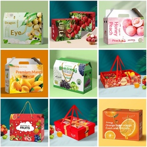 Custom Fruit Gift Boxes for Oranges Apples Tangerines & Lychees with Handles - Product Image 4