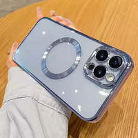 Coque F1 Transparente Aimantée Antichoc pour iPhone 13 14 15 16 Pro Max Plus avec Chargement Sans Fil, Disponible en Plusieurs Couleurs