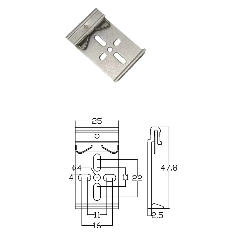 Dinrail kim loại nhựa nhôm snap clip 20mm khung với mùa xuân kẹp dây dây Clip Móc Ống kẹp inch Hệ thống đo lường