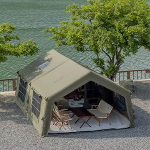 17.2 ㎡ không thấm nước làm bằng bông PVC và vải Oxford lều lều lều màu xanh lá cây cắm trại ngoài trời lều - Product Image 3