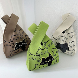 2024 nuevo hombro <span class=keywords><strong>Ba</strong></span> G pequeño bolso de mano de punto bolso de nudo japonés Mini bolso de ganchillo de mano de lana de compras B a G bolso de muñeca para mujer - Product Image 6