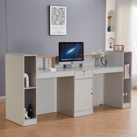 Bureau de réception moderne de luxe en bois avec comptoir de bar intégré pour hôtels, hôpitaux, centres commerciaux - Mobilier de bureau commercial