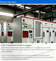 Armoire de distribution d'énergie haute tension intérieure en tôle d'aluminium-zinc pour appareillage MV/HV